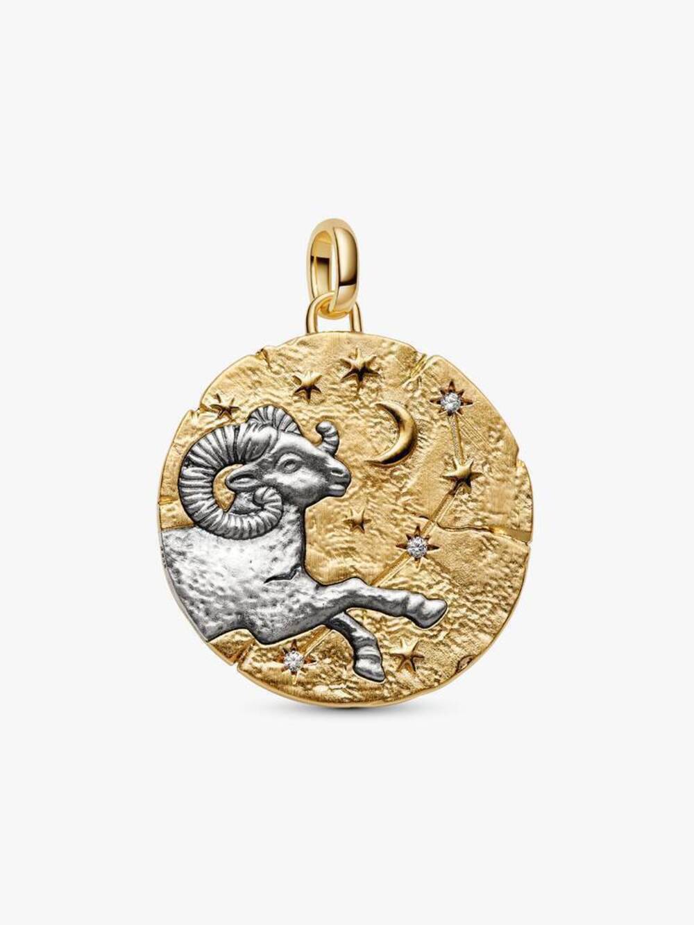 Pandora Aries Zodiac Oversized Medallion Charm